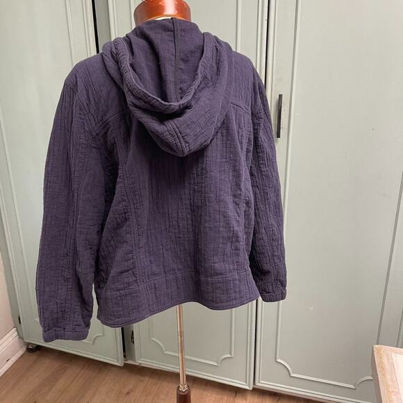 Chicos Navy Butto Front Jacket Size 2 Large 12 14 Nautical Classic Sailor Casual - Picture 2 of 5